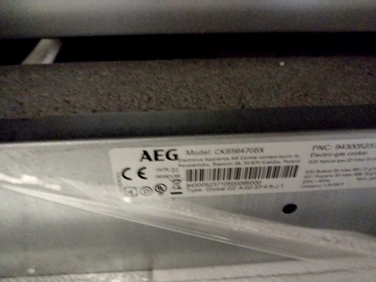 Sporák plynová deska AEG CKB56470BX