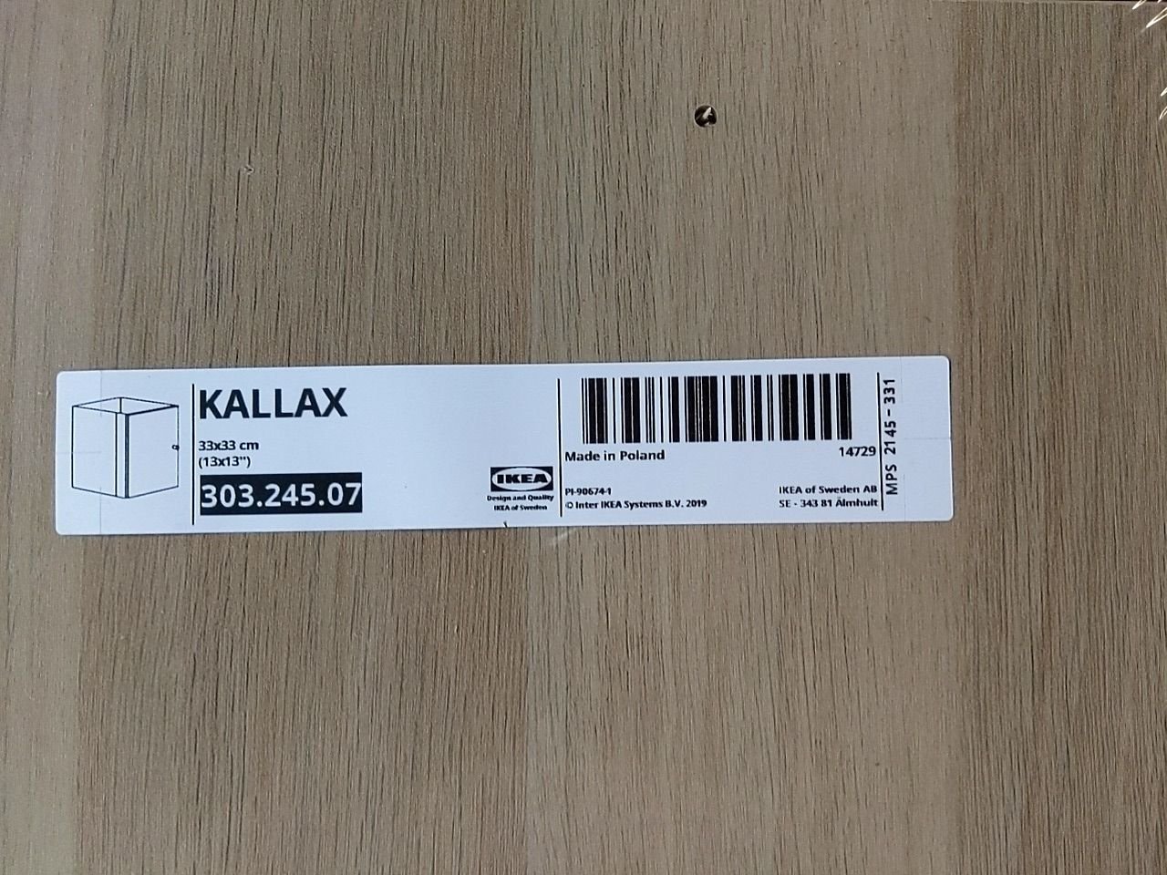 Vložka s dvířky do systému Kallax Ikea Kallax mořský dub