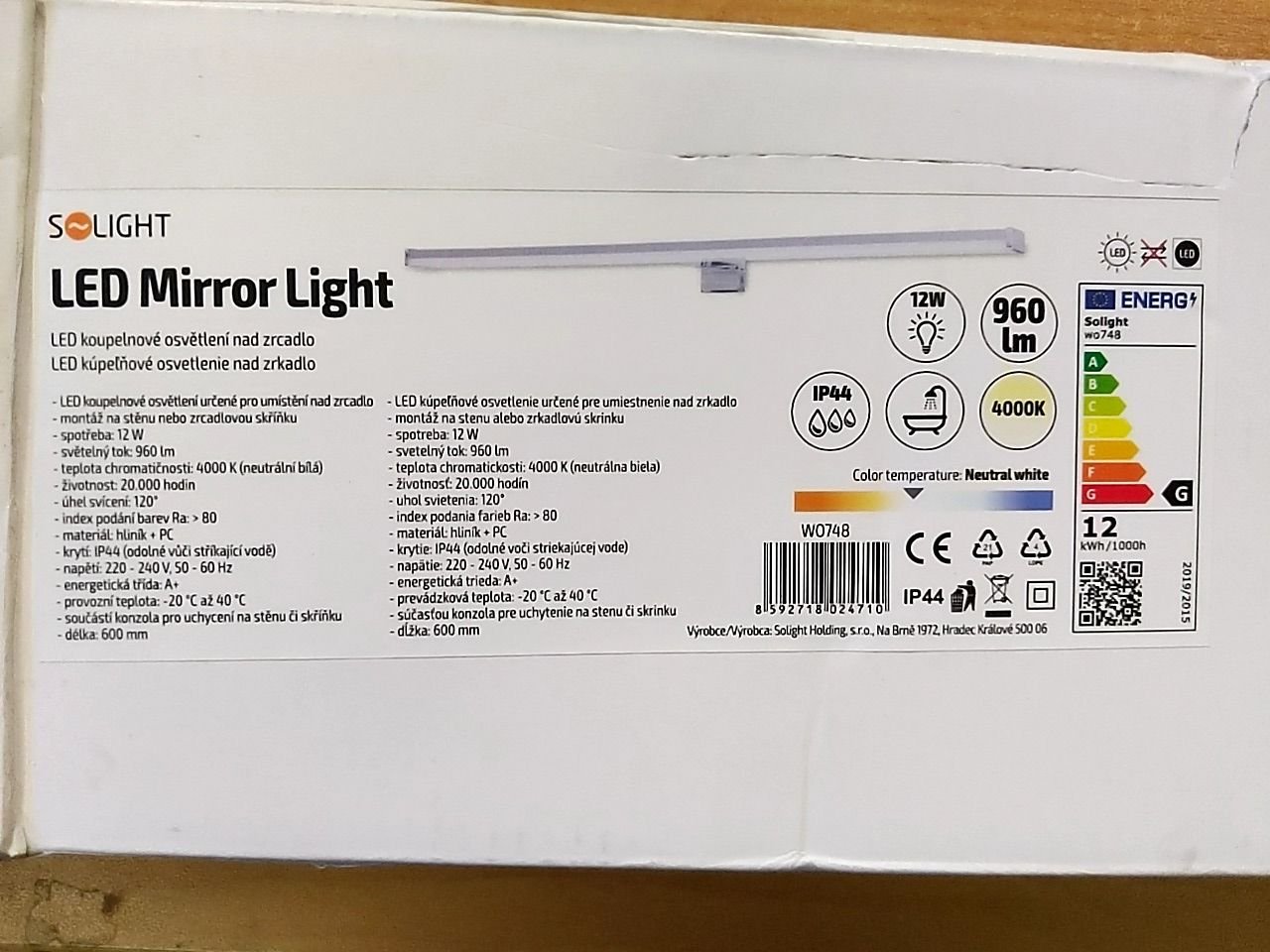 LED koupelnové osvětlení Solight 