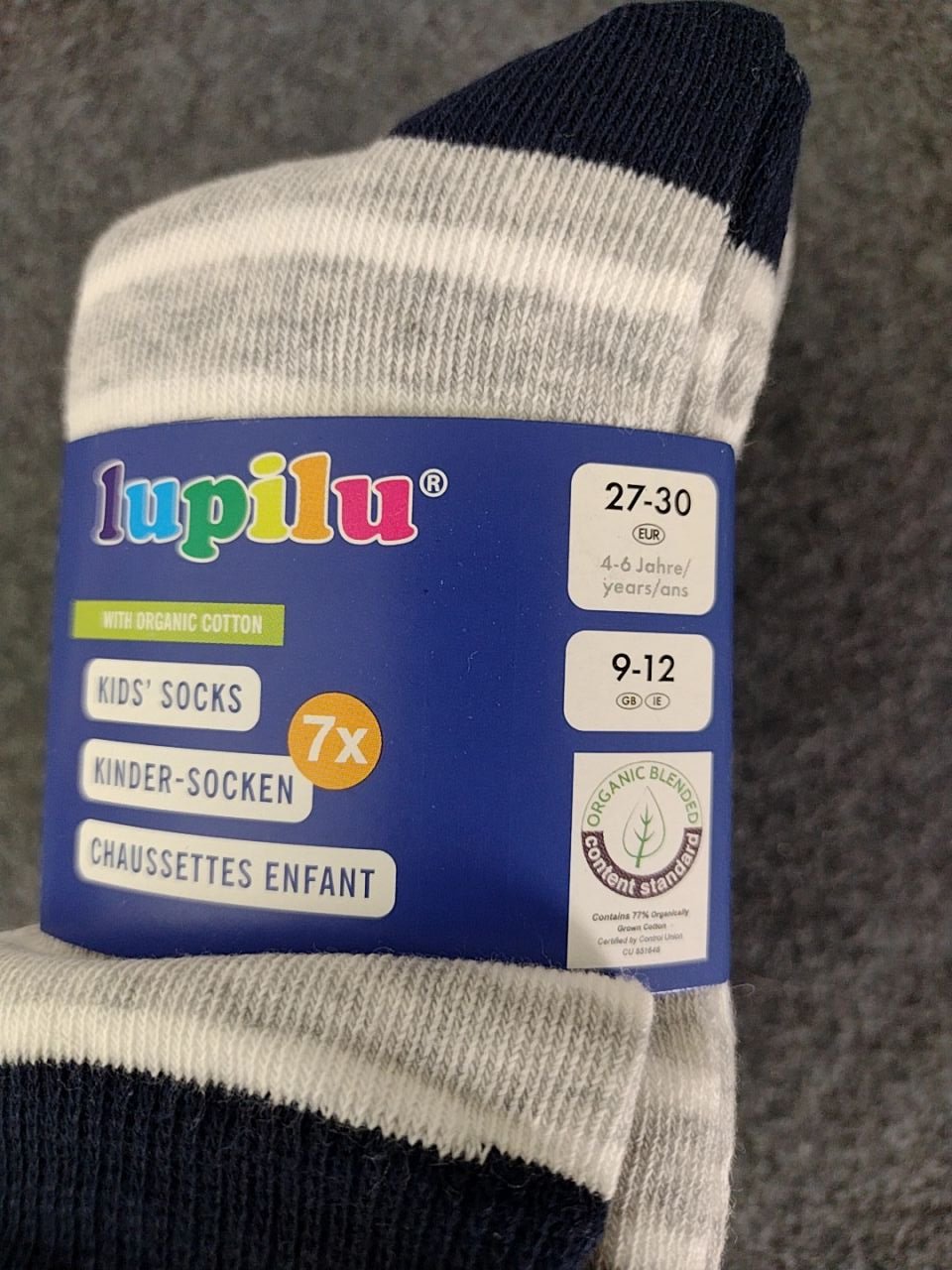 Dětské bavlněné ponožky Lupilu vel. 27-30, 7 párů