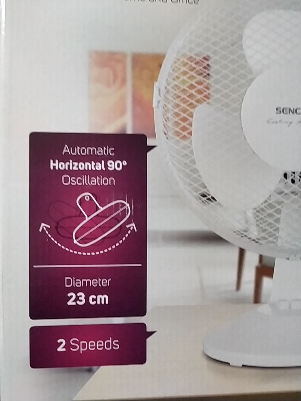 Stolní ventilátor se 2 rychlostmi Sencor 