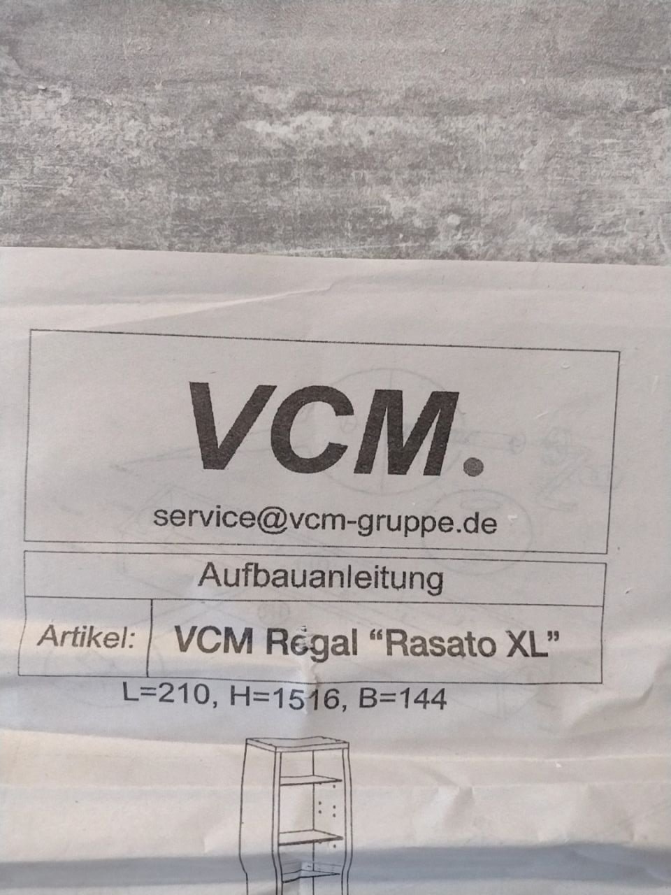 Regál s policemi VCM 