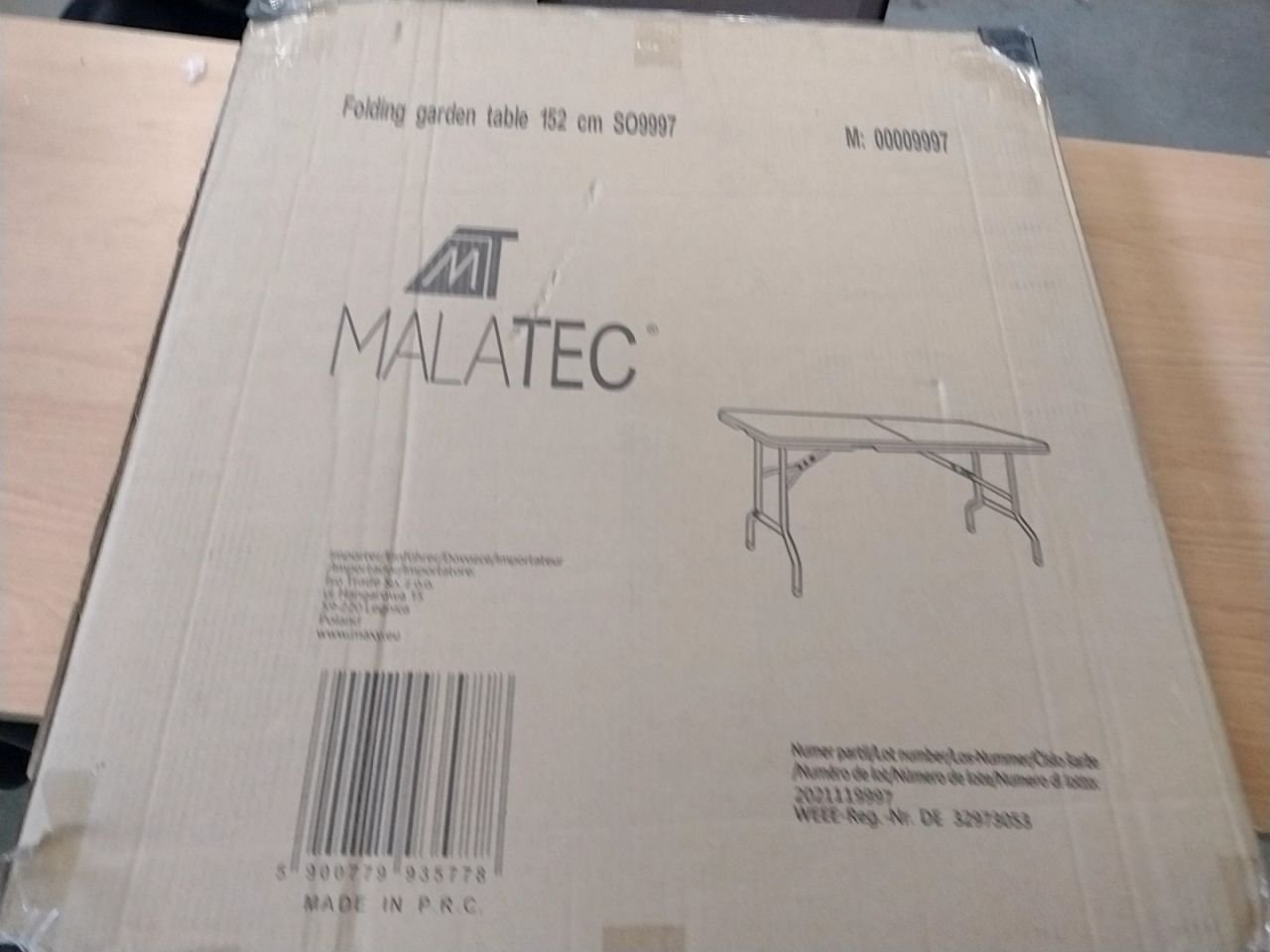 Skládací zahradní stůl 152 cm Malatec 