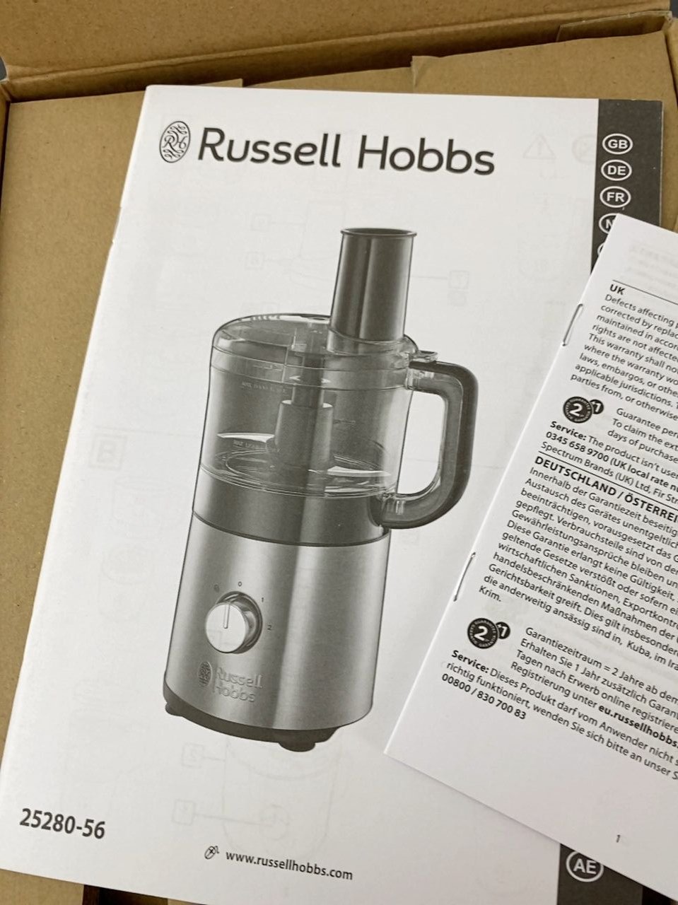 Elektrický sekáček na potraviny a zeleninu z nerezové oceli RUSSELL HOBBS Compact Home