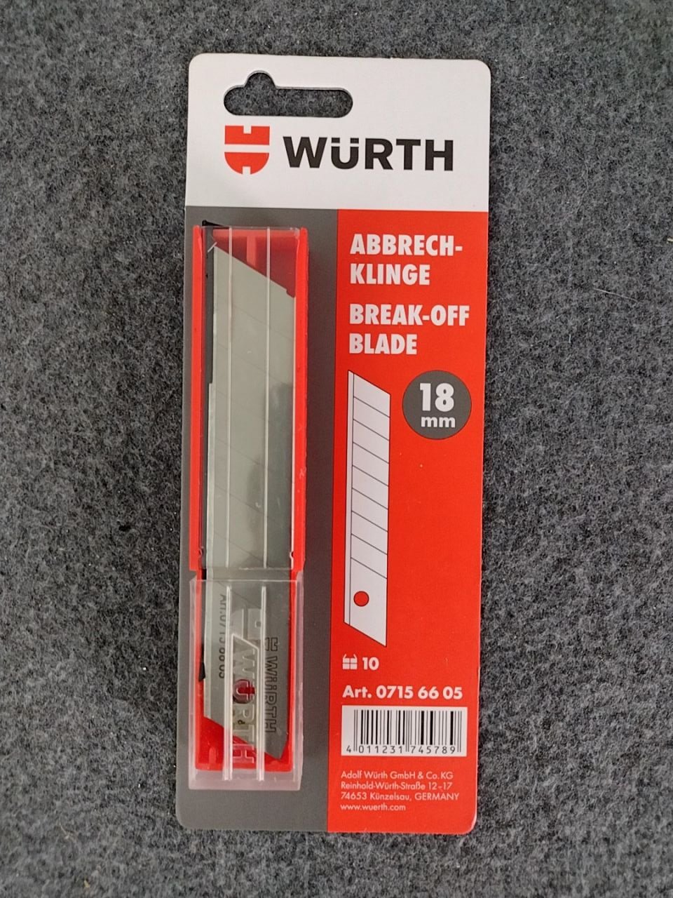 Odlamovací čepele 18 mm - 10 ks Würth