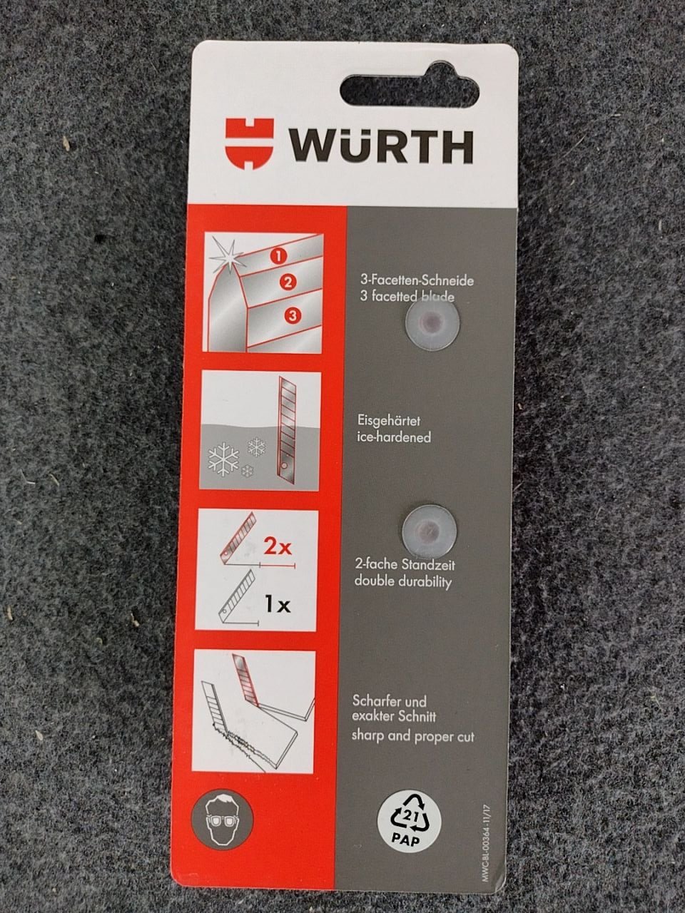 Odlamovací čepele 18 mm - 10 ks Würth 