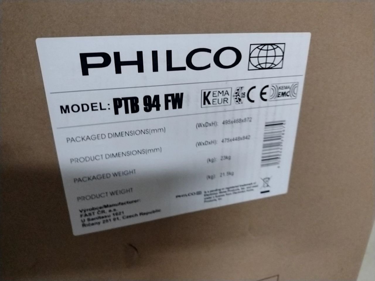 Lednice Philco PTB 94 FW