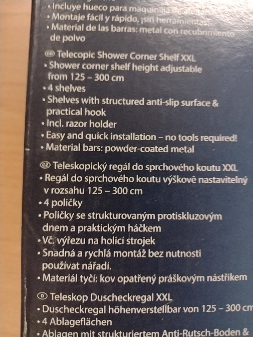 Teleskopický regál do sprchového koutu XXL Wenko 