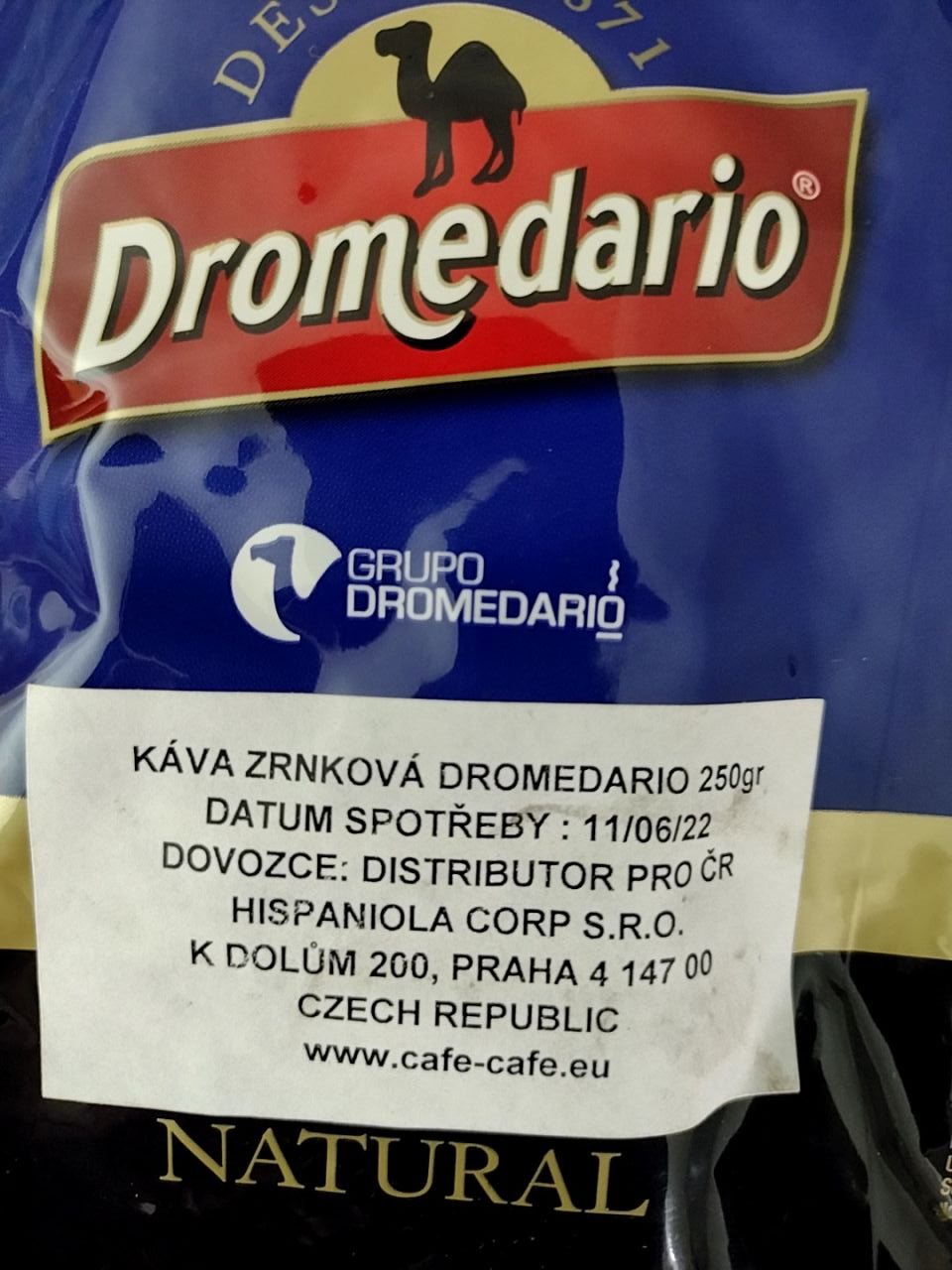 Zrnková káva Dromedario 