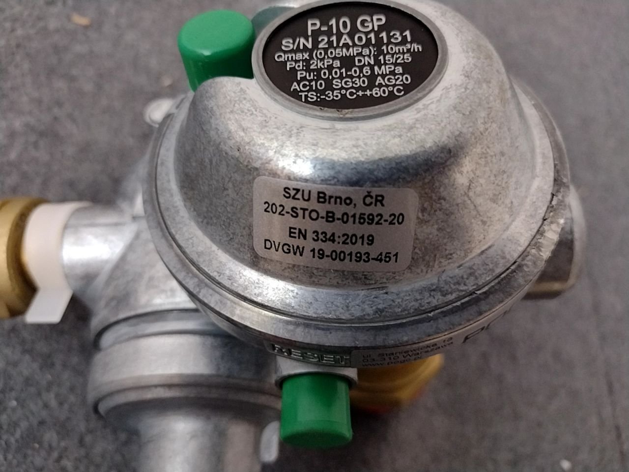 Regulátor tlaku plynu POGC P-10 GP