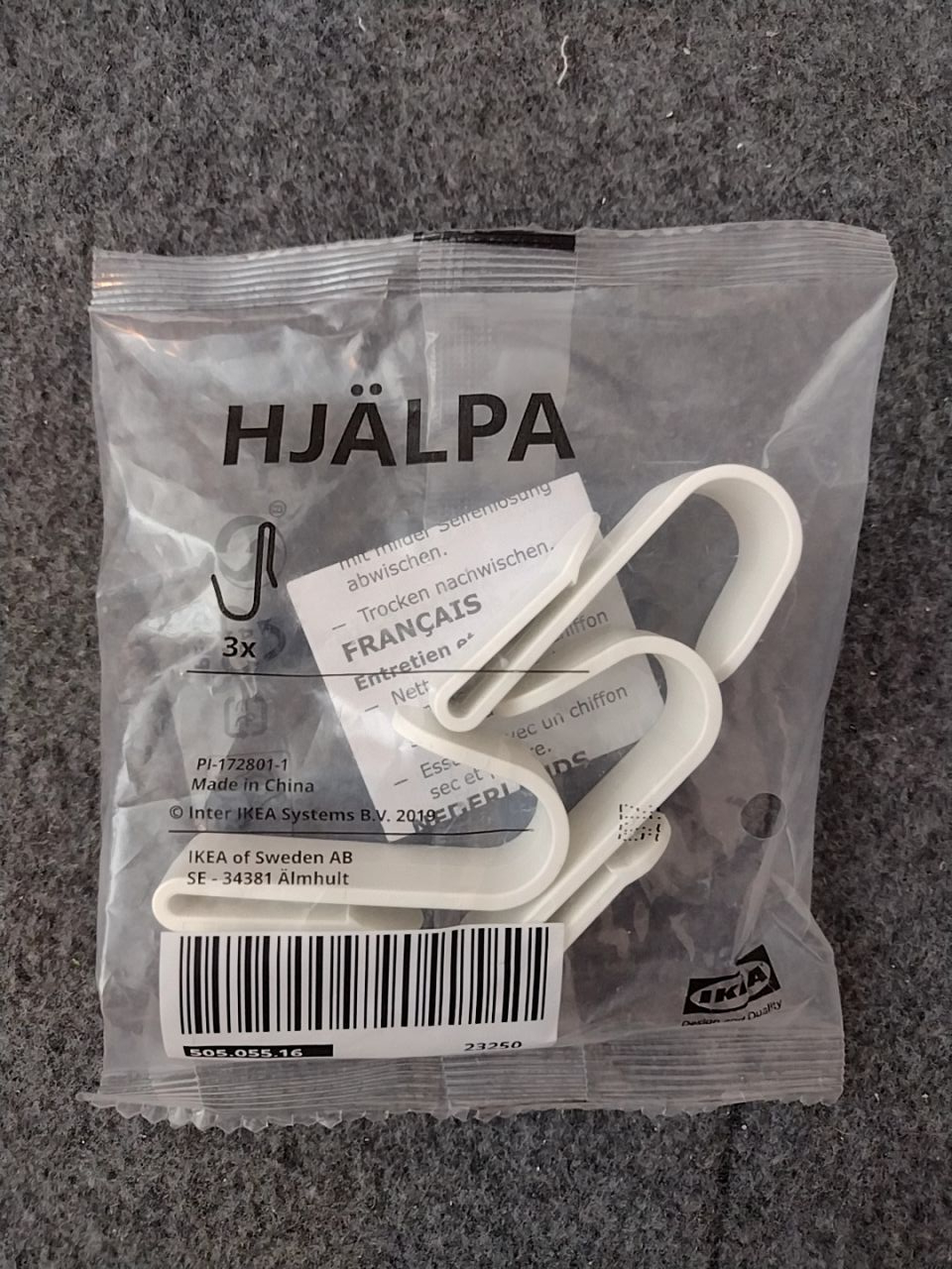 Háček Ikea HJÄLPA