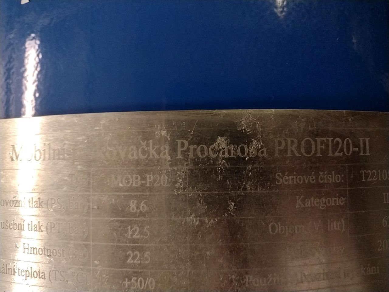 Mobilní pískovačka - pouze část Procarosa PROFI20-II