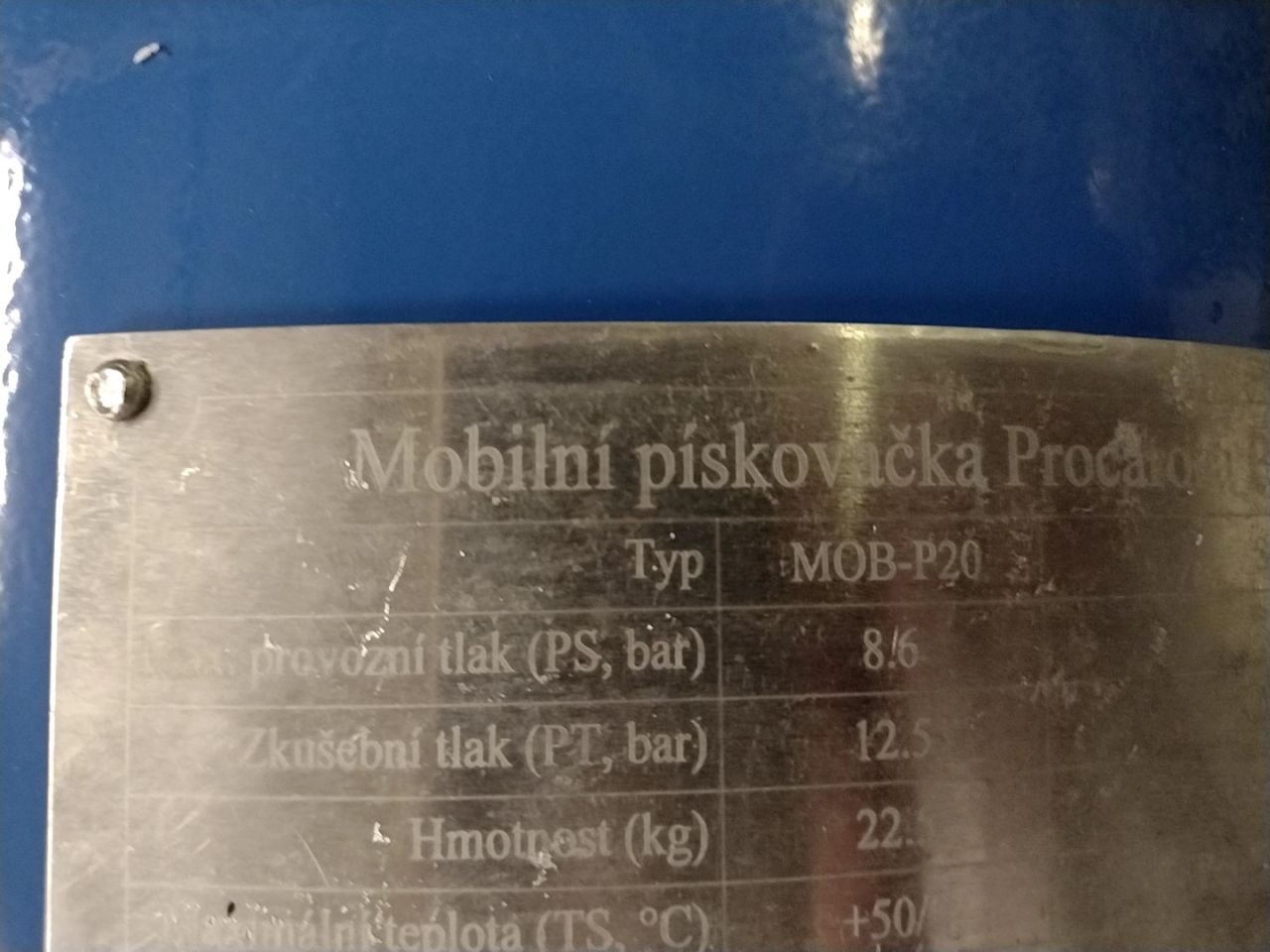 Mobilní pískovačka - pouze část Procarosa PROFI20-II