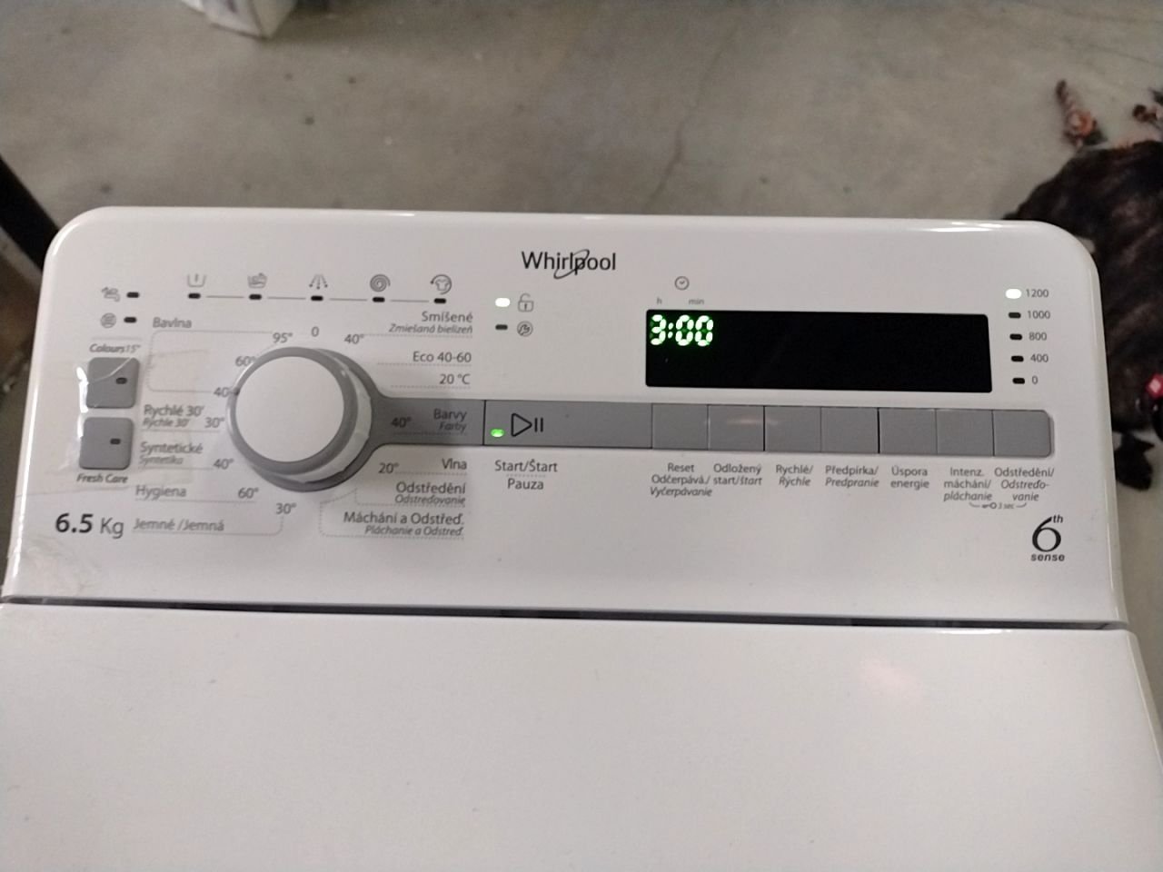 Vrchem plněná pračka Whirlpool TDLR 65230SS CS/N