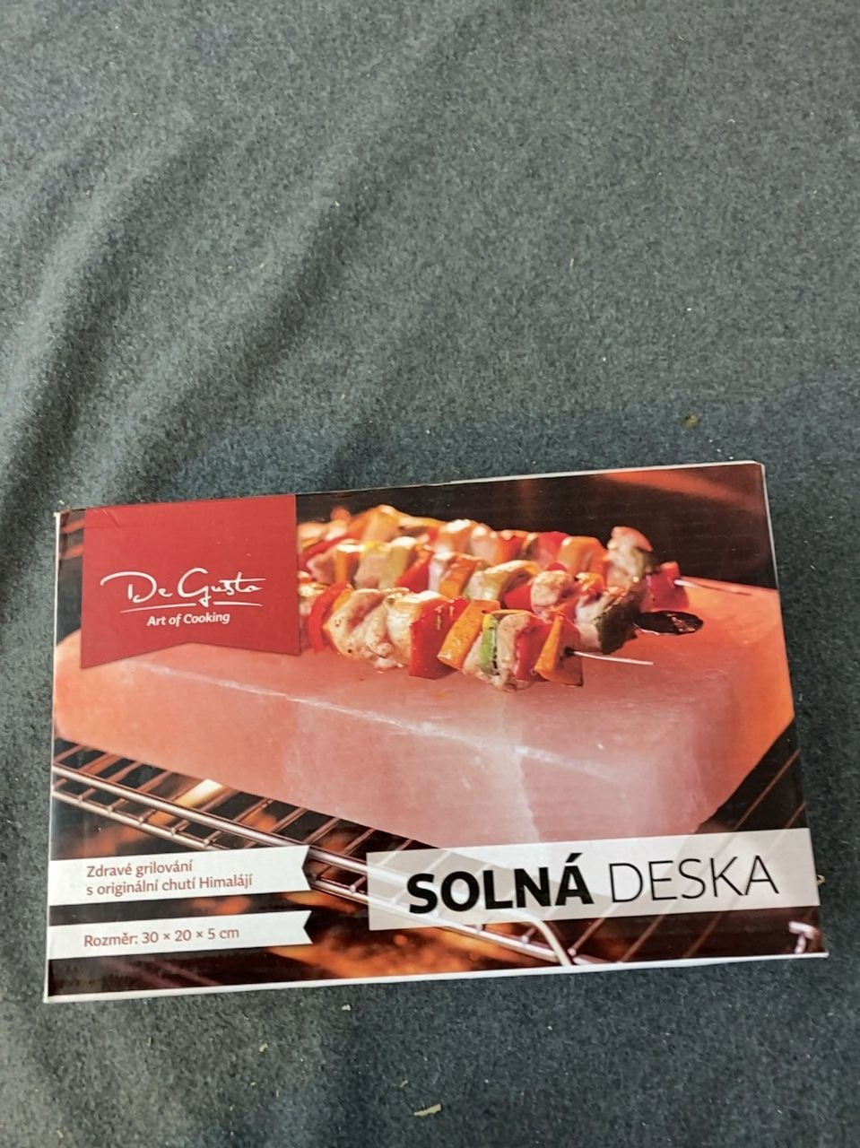 Solná deska na grilování De Gusto rozměr 30 x 20 x 5cm