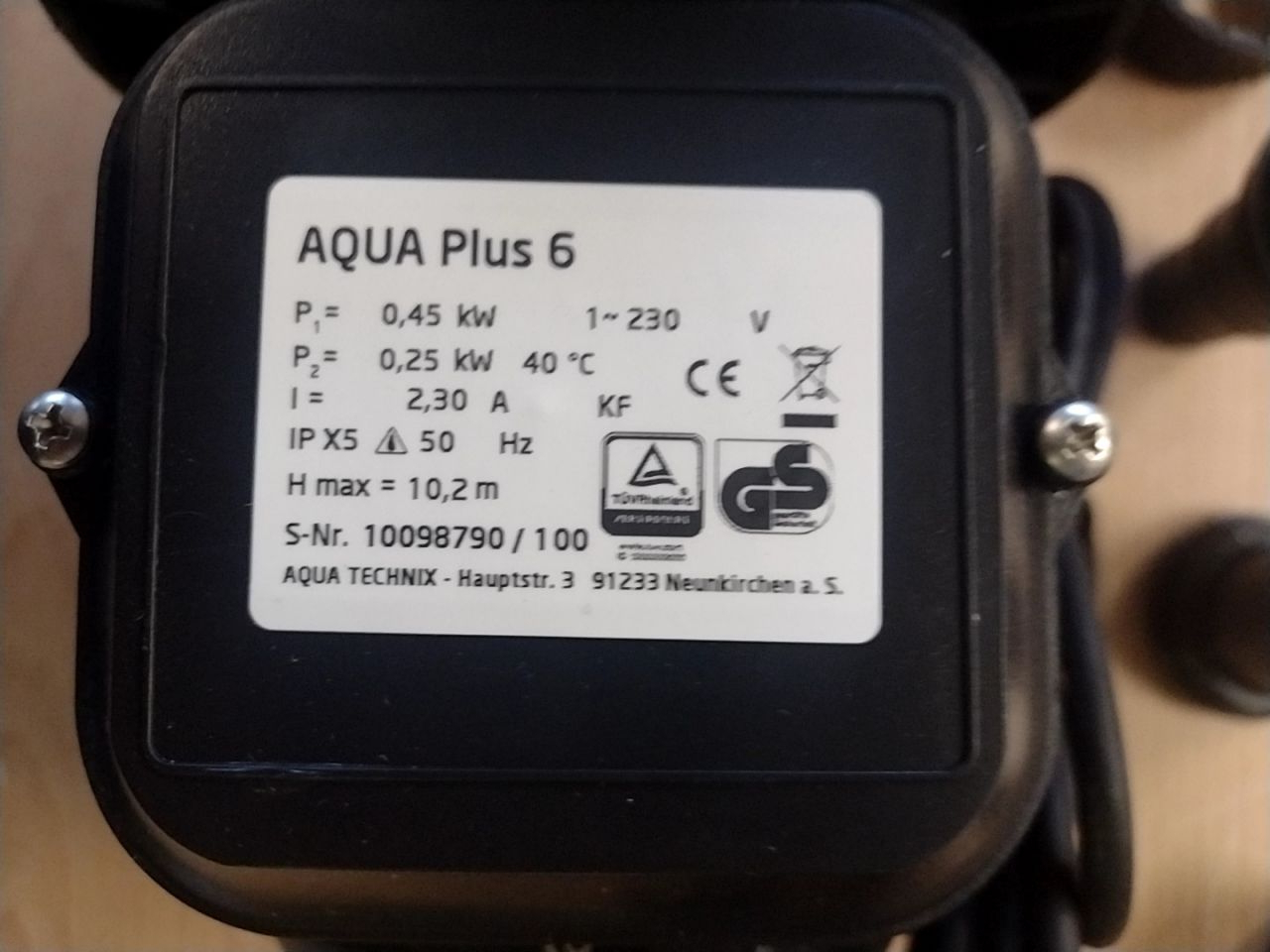 Bazénové čerpadlo Aqua Technix Aqua Plus 6