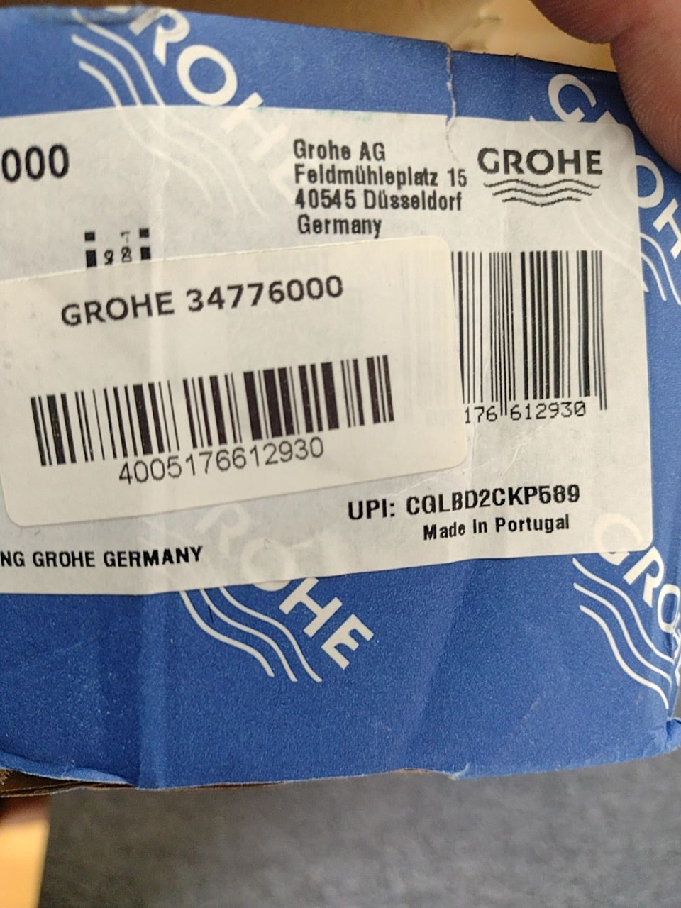 Termostatická nástěnná sprchová baterie Grohe Grohtherm 1000