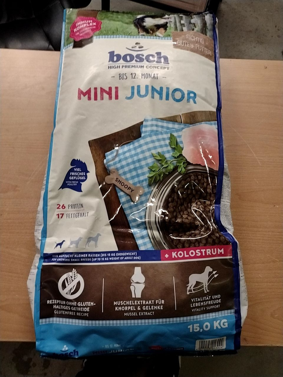 Krmivo pro psy do 12ti měsíců Bosch 15 kg