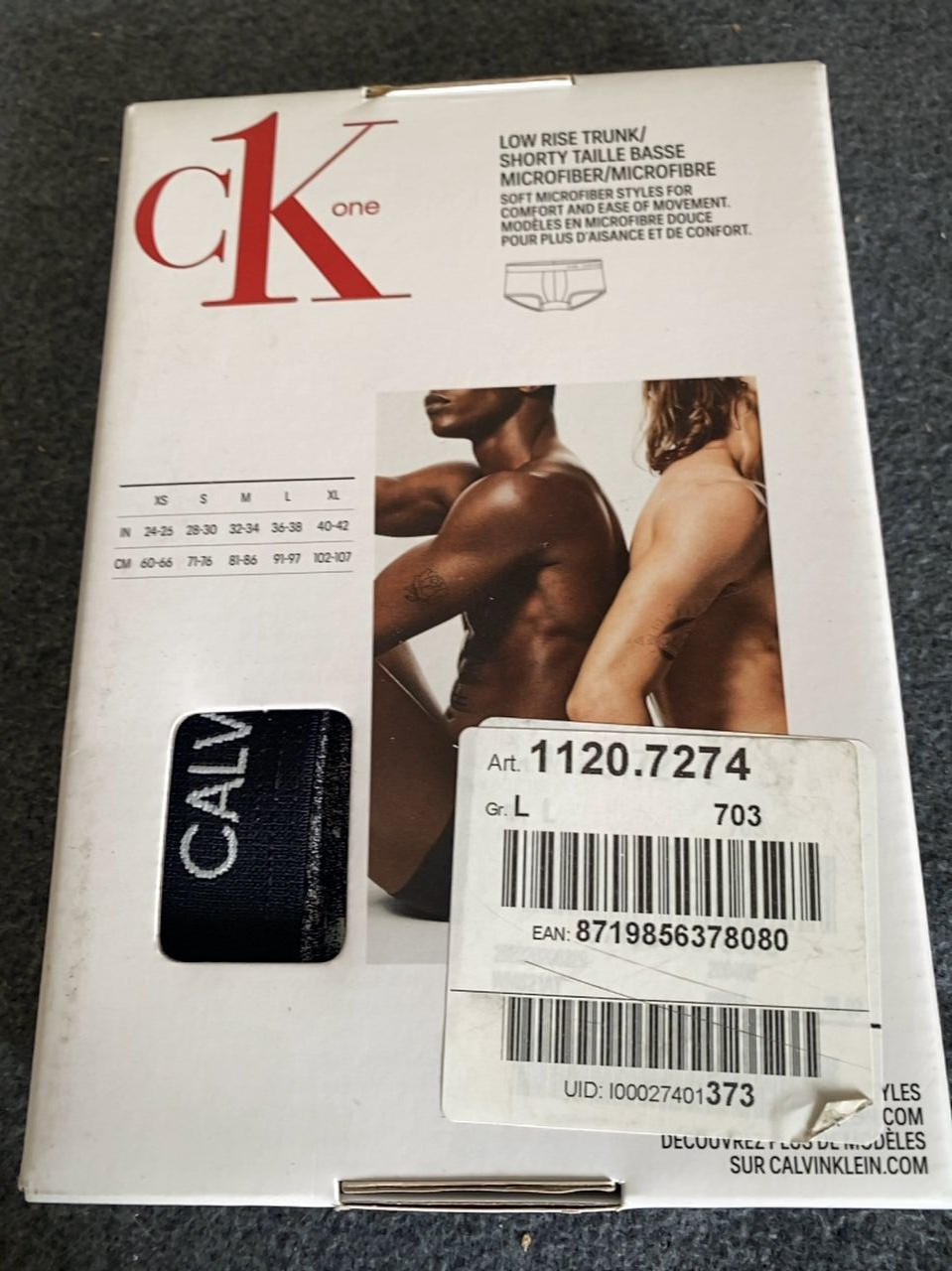 Pánské spodní prádlo - trenky 3 ks Calvin Klein velikost L
