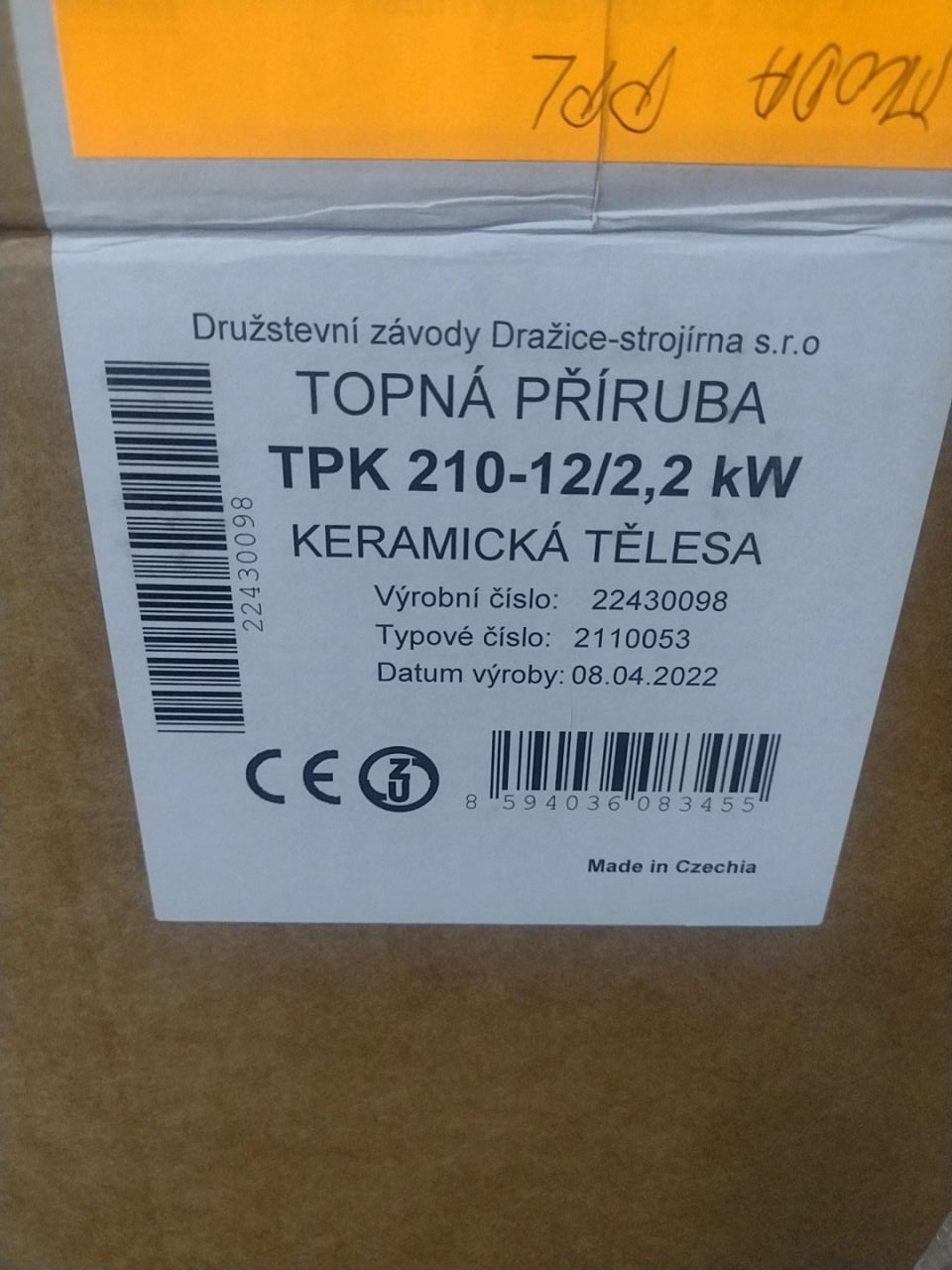 Topná příruba- keramická tělesa Dražice TPK 210-12/2