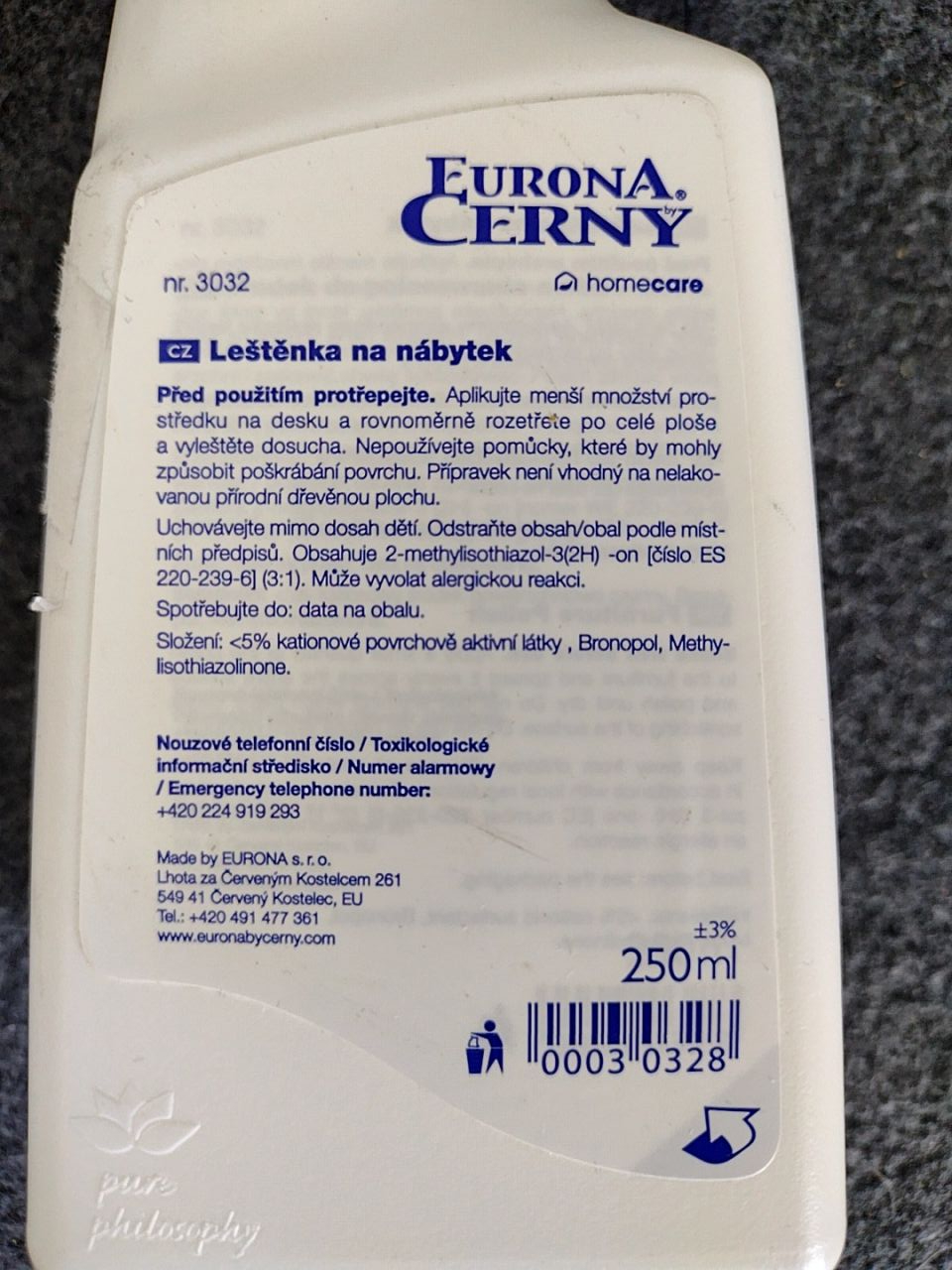 Leštěnka na nábytek Eurona Cerny 