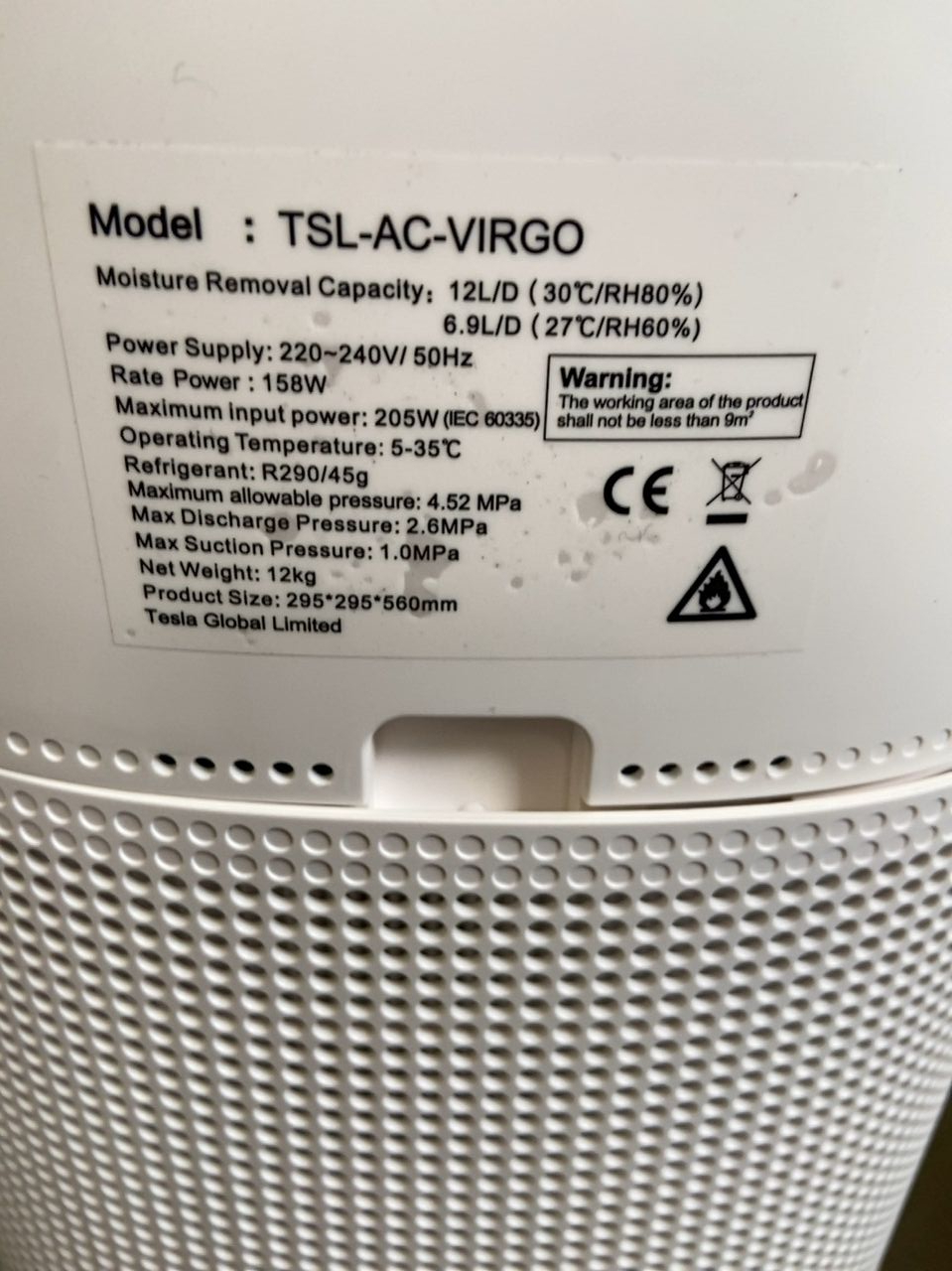 Odvlhčovač Tesla TSL-AC-VIRGO