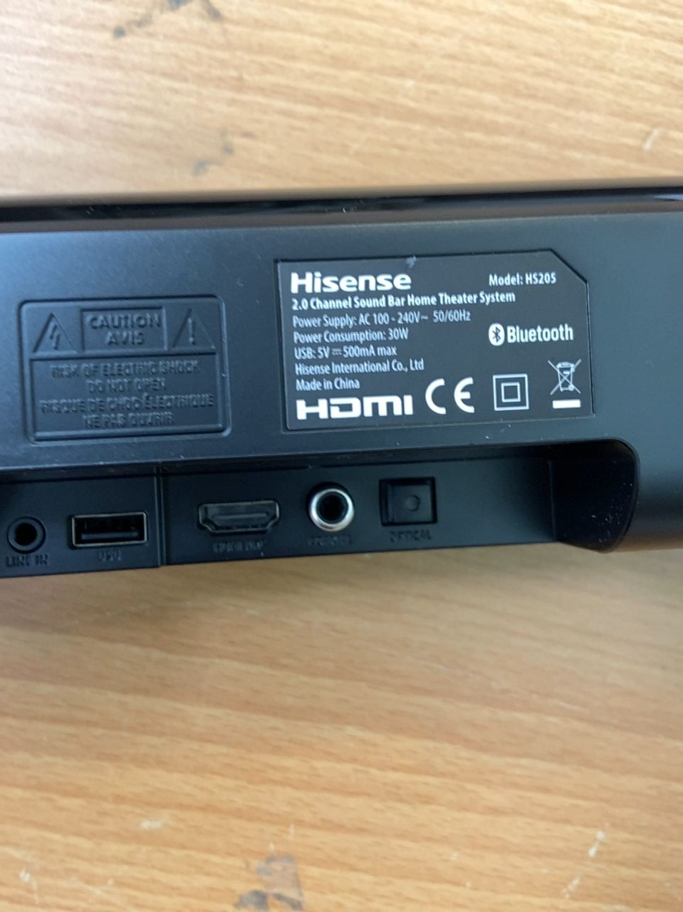 SoundBar - 2.0, o výkonu 60 W Hisense HS205