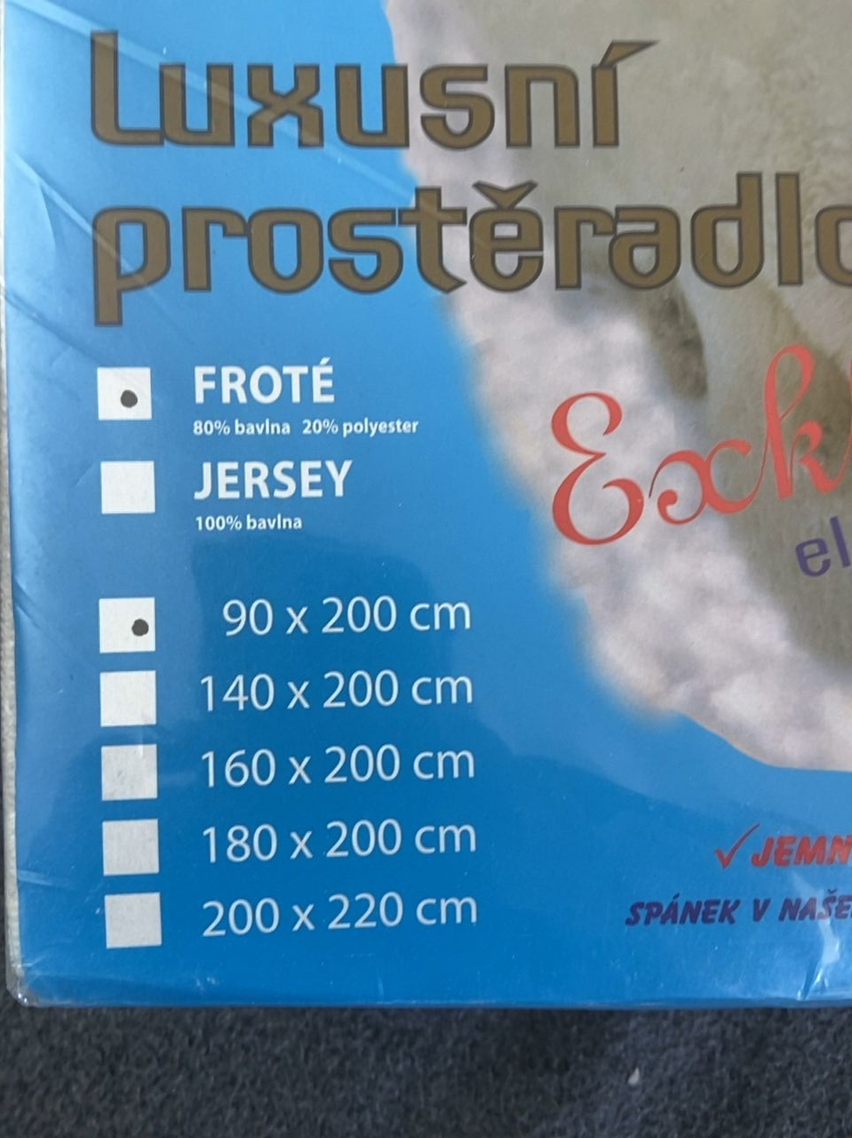 Froté prosteradlo Exklusiv vel. 90x200 cm