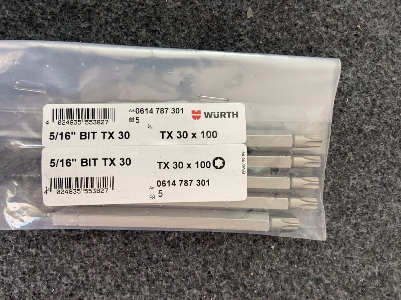 BIT TX30 x 100 - 5 ks Würth