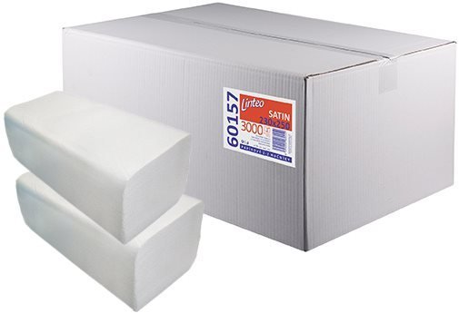 Papírové ručníky LINTEO ZZ 3000 bílé 2 vr. 20× 150 ks