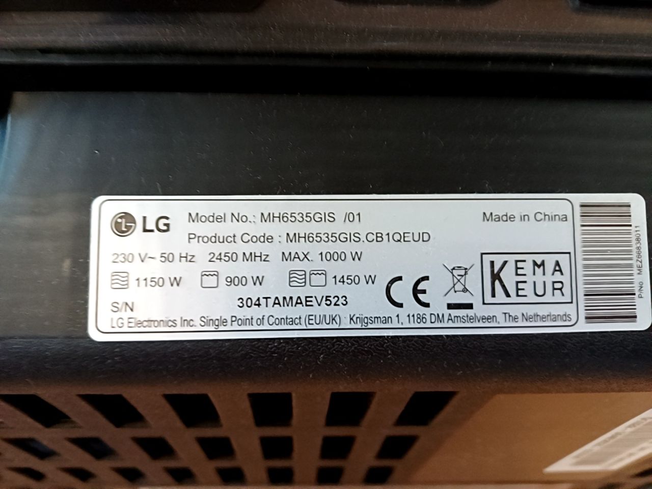 Mikrovlnná trouba LG MH6535GIS