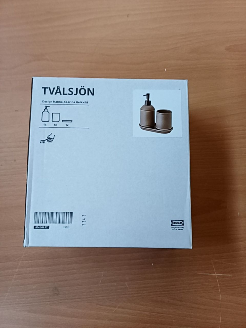 Třídílná koupelnová sada Ikea Tvalsjon