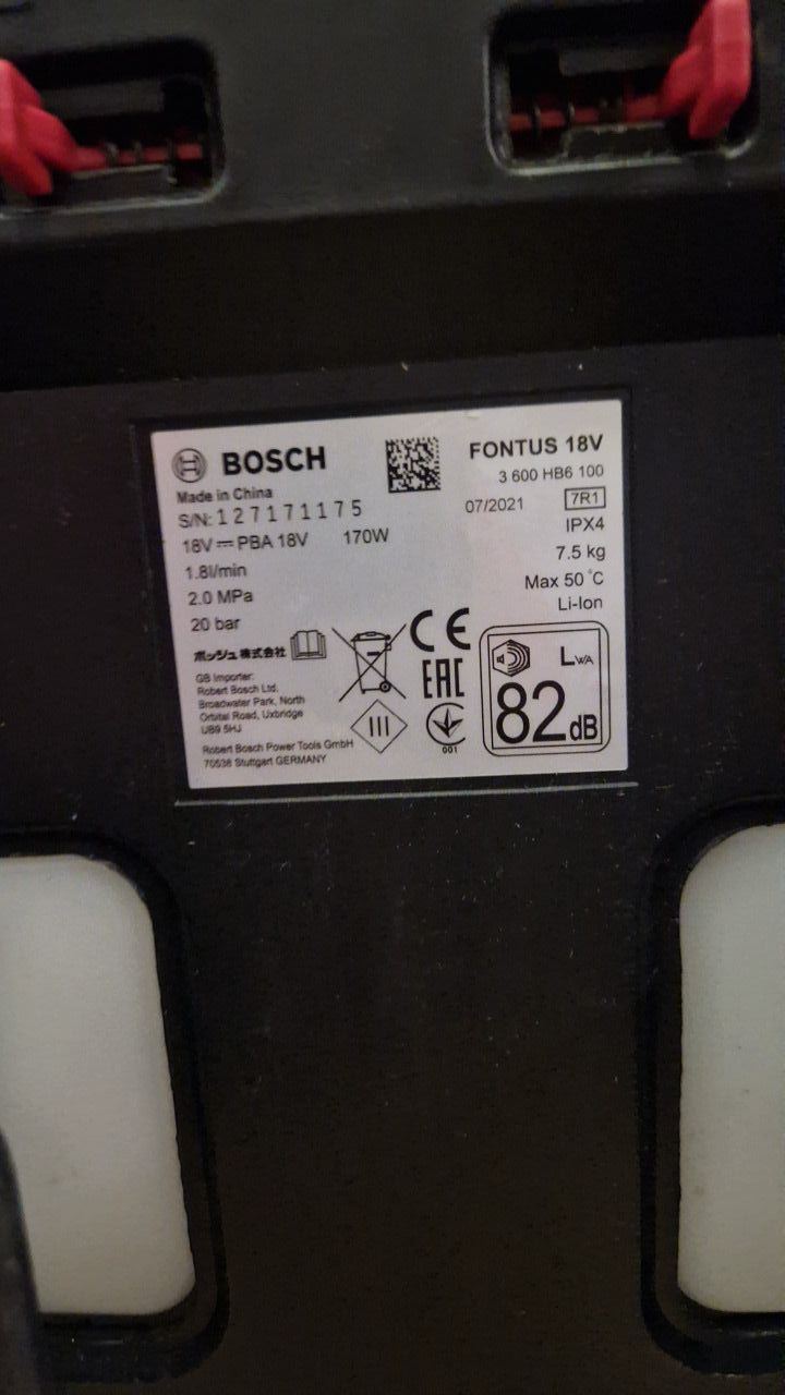 Vysokotlaký čistič Bosch Fontus 18V, 1x2,5Ah nízkotlaký čistič