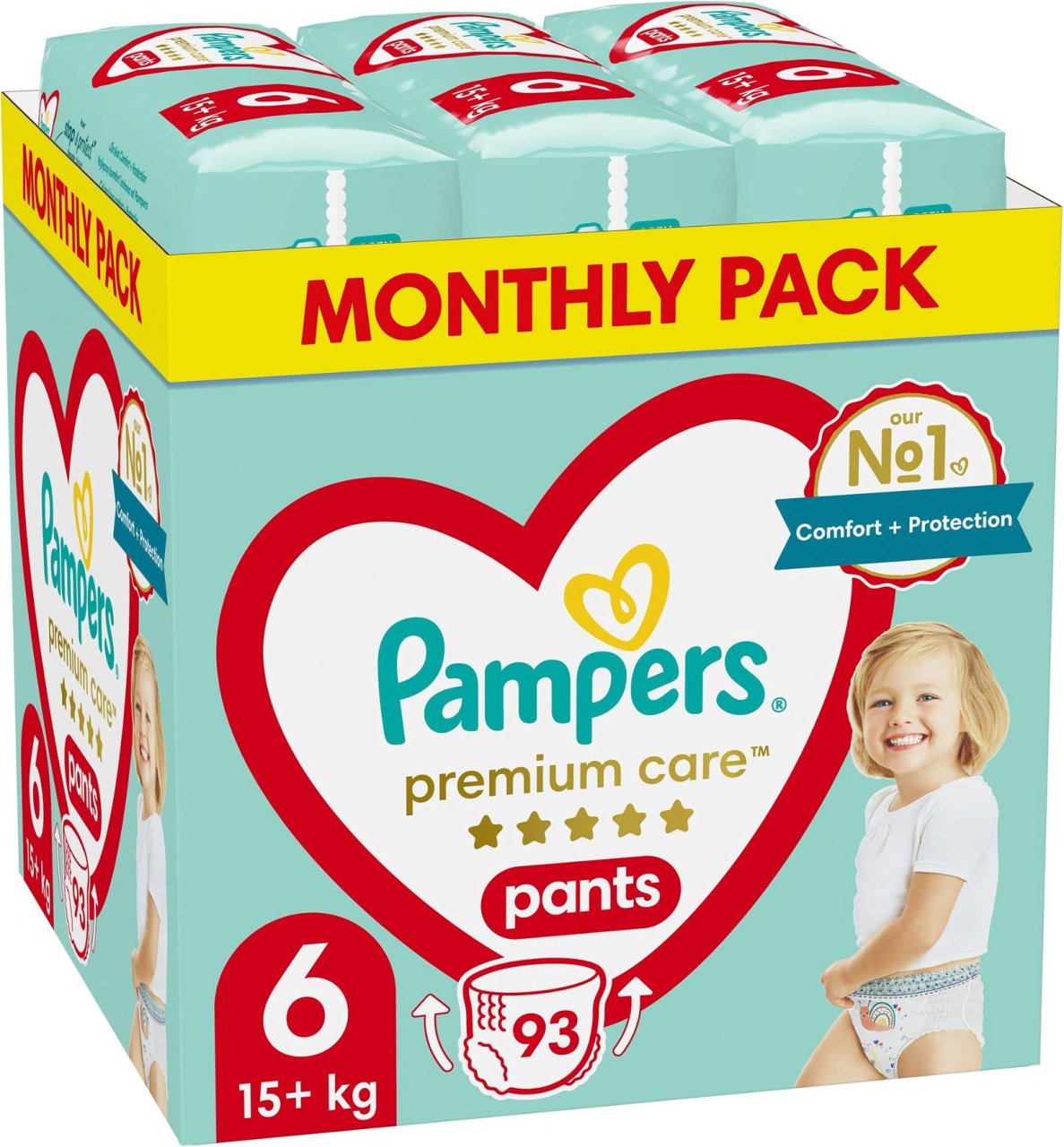 Plenkové kalhotky PAMPERS Premium Care Pants vel. 6 (93 ks)