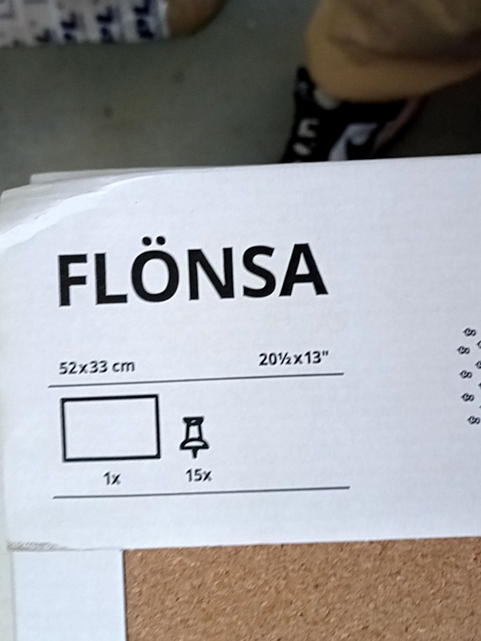 Nástěnka se špendlíky, korek, 52x33 cm - 4 ks Ikea FLÖNSA