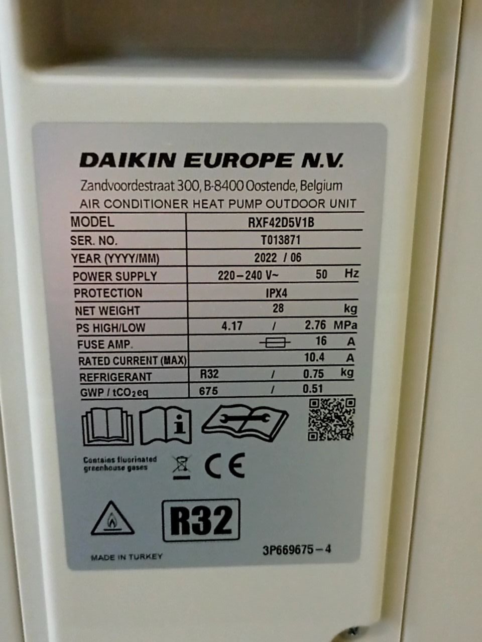 Klimatizace - venkovní jednotka Daikin RXF42D5V1B