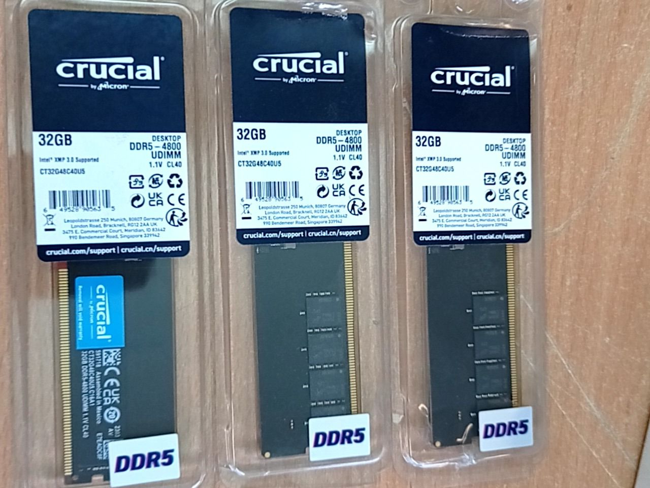 Operační paměť - 32GB DDR5 4800MHz - 3 ks Crucial