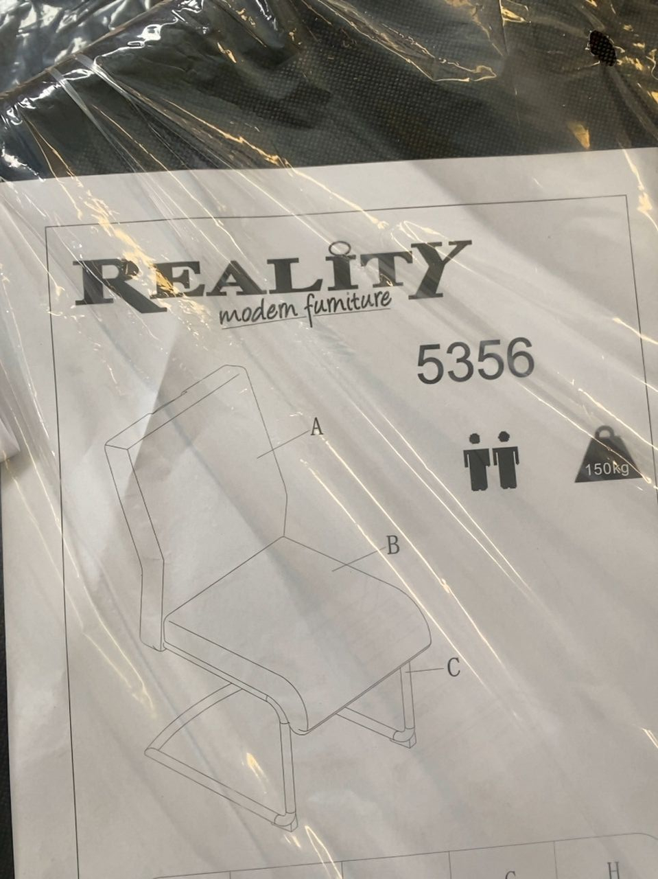 Koženkové židle - 2 ks Reality 