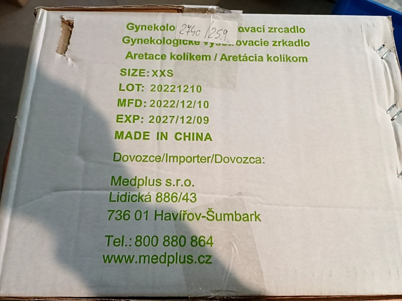 Gynekologické vyšetřovací zrcátko Medplus 