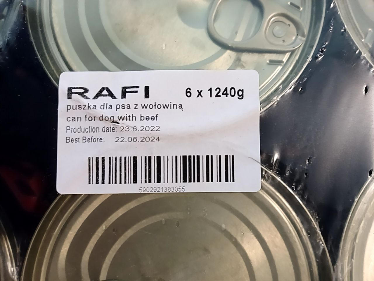 Krmivo pro psy 6x1240 g Rafi 