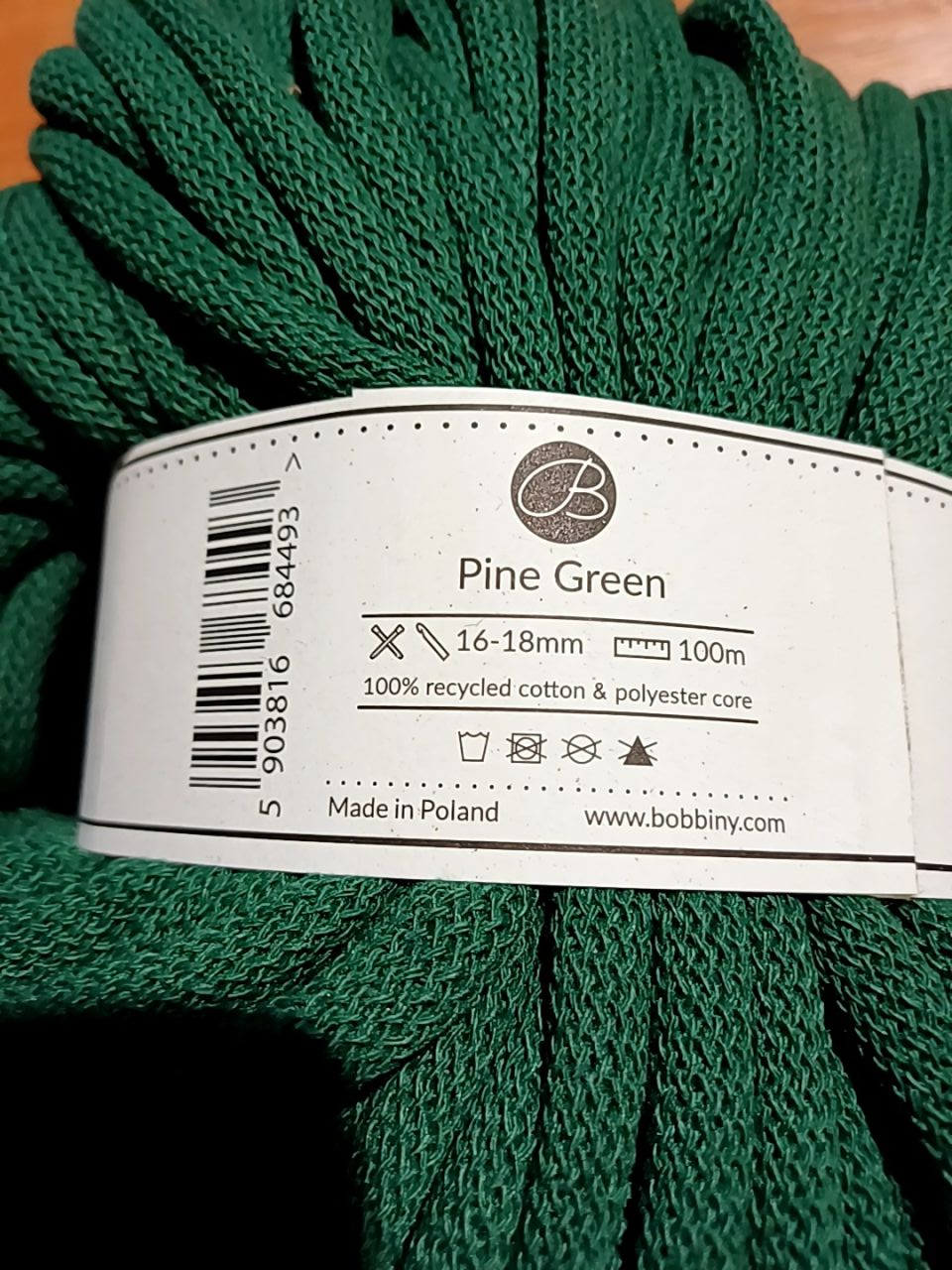 Pletená šňůra 9 mm - zelené Bobbiny 