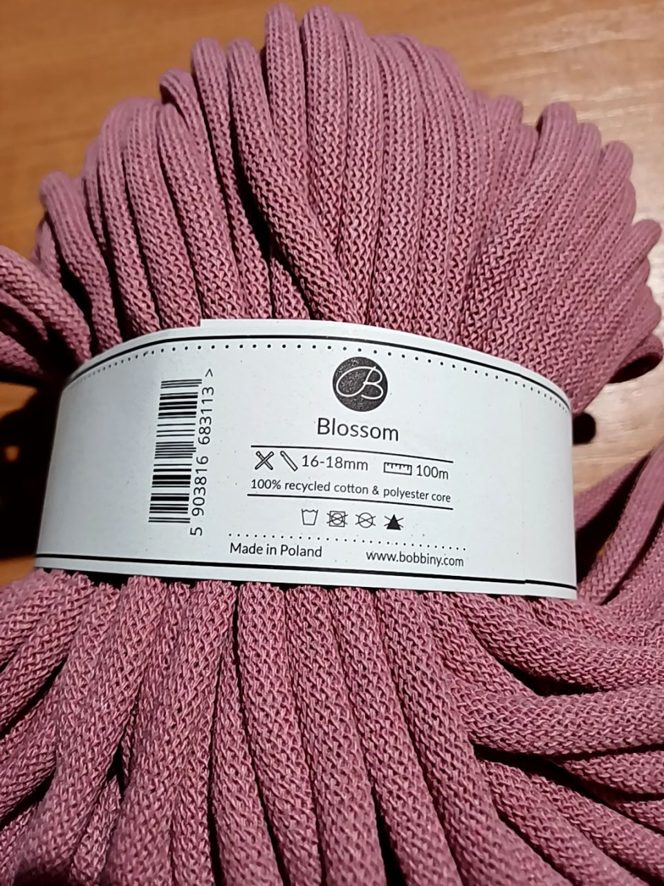 Pletená šňůra 9 mm - blossom Bobbiny 