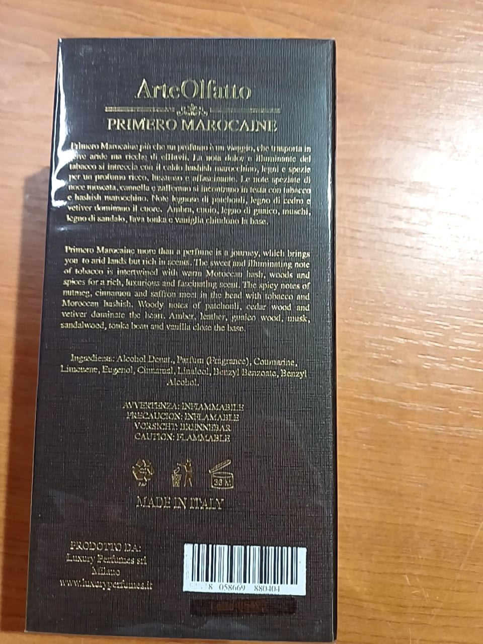 Vůně s nádechem tabáku ArteOlfatto PRIMERO MAROCAINE