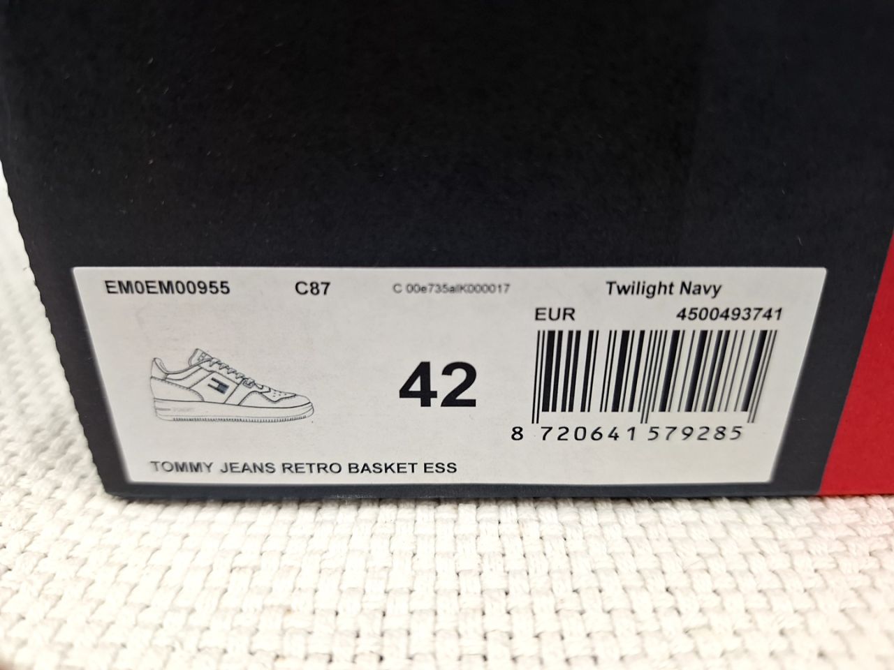 Kožené sneakers boty - Retro Basket Tjm Ess Tommy Jeans vel. 42