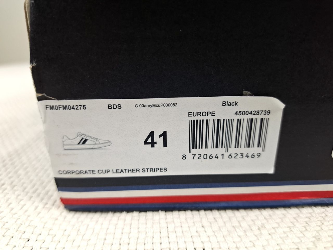 Kožené boty - Sneakers Corporate Cup Leather Stripes Tommy Hilfiger vel. 41