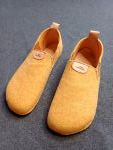 Filcové barefoot bačkory - žluté Pegres velikost 39