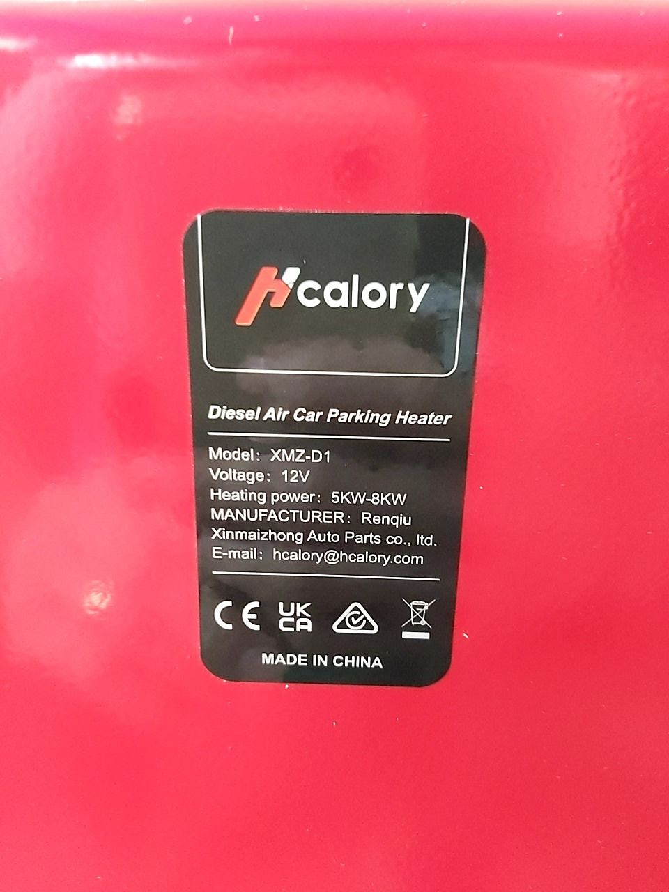 Naftový ohřívač/parkovací topení Hcalory XMZ-D1