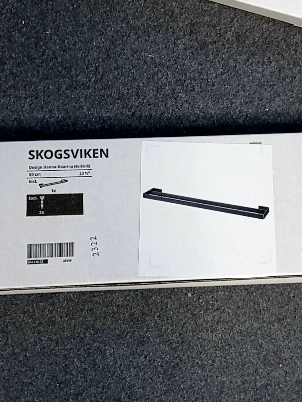 Věšák na ručníky IKEA 2 balení, 60cm