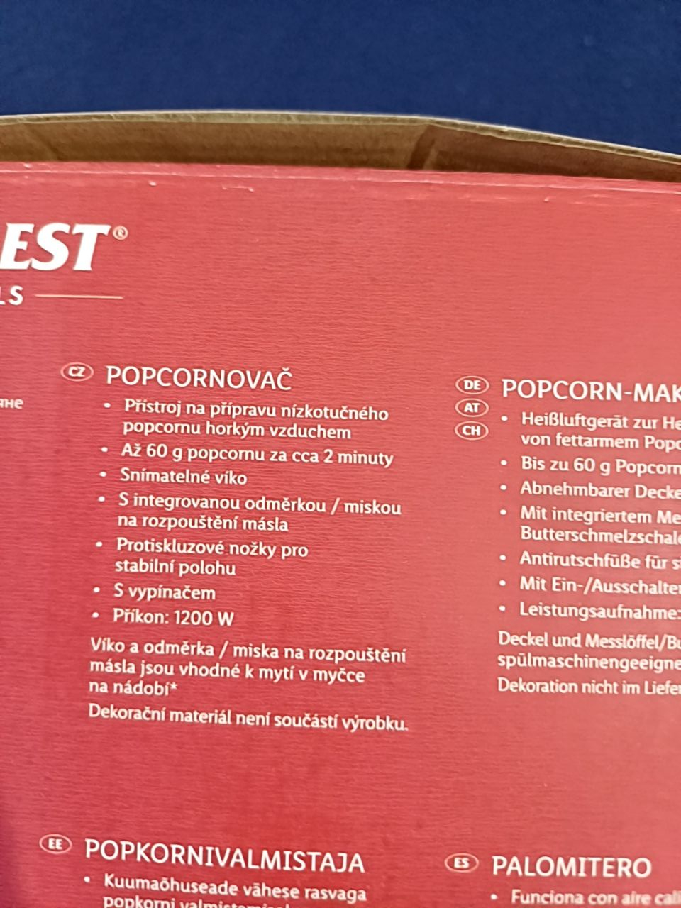 Popcornovač silvercrest 