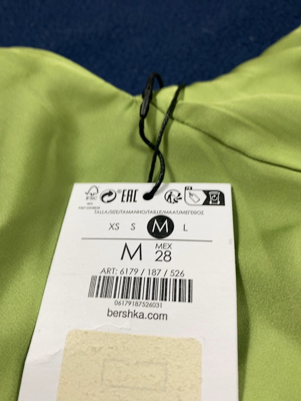 Dámský zelený top Bershka velikost M